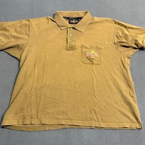 Alpine Club Switzerland Embroidered Shirt Men XL Short Sleeve Casual Olive Green